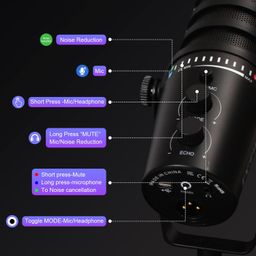 KXiSWIE Dynamic Microphone for Gaming, Streaming,Podcast Recording - Computer Microphone with USB C Plug & Play, Noise Cancelling, Mute Gain Button - Studio-Quality Sound for PC/Laptop/PS5 image 5