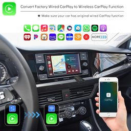 carprokit 2024 Upgrade OEM Wired Convert to Wireless CarPlay Android Auto Activator USB Dongle Adapter, Plug & Play, for 2016-2023 Cars with Factory Wired CarPlay | Android Auto Function image 3