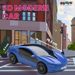 Gooyo 6328-2 Battery Operated 3D Lights Famous Remote Control High Speed Racing Car Toy for Kids | Blue Color, Power Source: 3xAA Battery in Car & 2xAA Battery in Remote Controller (Not Included) image 3