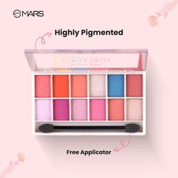 MARS Poco Face Makeup and eyeshadow Palette with Slider Case | Free Applicator | Long Wearing | Highly Pigmented and Easy to Blend | 21 Shades (20g) (01-Multicolor) image 3