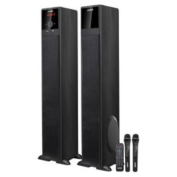 Artis SoundHub 500 Bluetooth Tower Speaker with Bluetooth/HDMI/AUX in/Optical/USB Input/TF Card Input/FM/Wireless mic and Wireless Remote (Black) (400W RMS Output) image 1