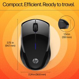 HP 220 Silent Wireless Mouse, 2.4 GHz Dongle, 15 Month Life Battery, Compatible with Windows, Mac, Chromebook/PC/Laptop (391R4AA), Black image 2