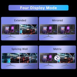 4K@60Hz HDMI 2.0 Dual Monitor KVM Switch 2x1 for 2PC Share 2 Displays and 4 USB 3.0 Ports SPDIF L/R Audio,Copy/Extended Mod compatibile with Windows, Unix and Mac OS X image 4