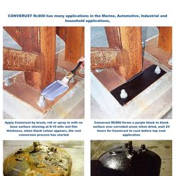 tuf-kote tuf-kote® CONVERUST RC800 Water-Based Rust Converter Primer All-in-One, Ultimate One-Step Solution to Convert Rusted Metal Surfaces & Prevent Further Rusting [250ML] image 2