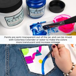 Jacquard Textile Color Fabric Paint (Multicolour, 2.25oz, 8/pkg, Primary & Secondary Colors) image 5