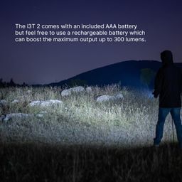 OLIGHT I3T 2 EOS Pocket EDC Flashlight, 200 Lumens Compact Bright Handheld Flashlights, Dual-Output Tail Switch Light with AAA Battery and Two-Way Pocket Clip for Camping and Hiking (Black) image 4