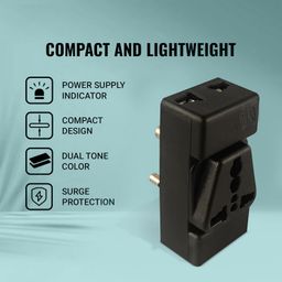 MX 3 Pin Multi Plug Socket Travel Adapter Universal Socket 3 in 1 Plug Extension Socket Travel Power Plug Adapter with Dual Inputs for Laptop, Phone, PC (3 Way Socket, Pack of 2) image 5