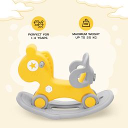 Amazon Brand - Jam & Honey 2-in-1 Giraffe Ride on and Rocker | Non-Toxic PE | Durable & Safe | BIS Approved | Babies 12 Months - 4 Years image 2