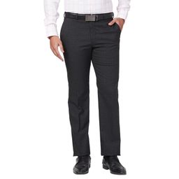 park avenue Men's Smart Fit Checks Pattern Polyester Blend Pleated Formal Trouser image 1