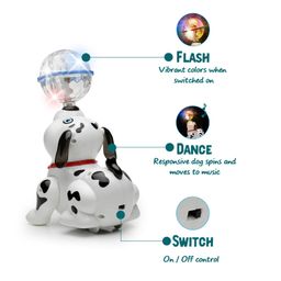 Gooyo 360 ° Rotating Dancing Dog Toy with LED Flashing Lights & Dynamic Sound for Kids image 2