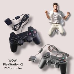 GAME GURU Wired Controller for PS2 – Double Shock Vibration Gamepad Joystick with 1.8M Cable – Ergonomic Design Remote Joypad for Sony PlayStation 2 Console image 3