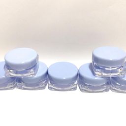 generic SHREE MAHA PS Acrylic Jars Transparent with Cap square container, Cosmetics Container for Creams,Lip Balm, Body Butter, Essential oil, Costemic, Makeup Use 5 gm (Purple) image 1