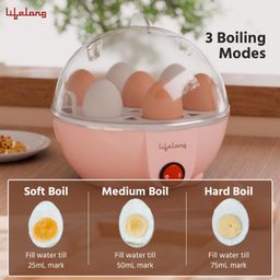 Lifelong Egg Boiler for 7 Eggs, 350 Watt | 3 Boiling Modes Hard, Medium & Soft | Multipurpose One Touch Operation Egg Poacher & Electric Egg Boiler Machine | Automatic & Over Heat Protection (LLEEB09) image 5
