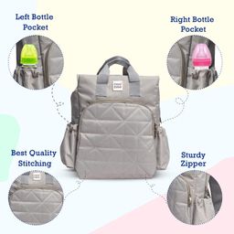 Mee Mee Maternity Diaper Bag | Spacious, Stylish, Functional, Convenient for Moms on the Go | Waterproof and Stain Resistant Travel Essential with Multiple Pockets and Diaper Changing Pad (Cyan) image 3