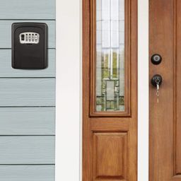 fagva Heavy Metal Key Safe Lock Box Outdoor Storage Key Protraction Box with Code Combination Password Security Lock - Key Safe Storage Lockable Box (Round Key Safe Box) image 4