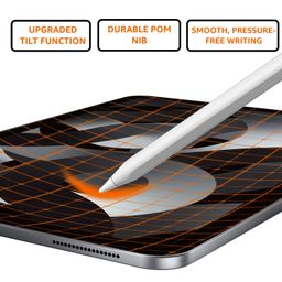 Amazon Basics Stylus Pen for iPad with Magnetic Wireless Charging, Palm Rejection, Apple Pencil Compatible with Pro 11 in 1/2/3/4, Pro 12.9 in 3/4/5/6, Air 4/5, Mini 6 (White) image 4