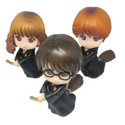 Tinion|| Harry Potter 3pc Set with Broom Action Figure Special Edition Action Figure for Car Dashboard, Decoration, Cake, Office Desk & Study Table (Pack of 3) (Height-8 cm) image 3