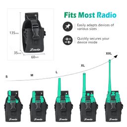 Zeadio Versatile Two-Way Radio Case, Universal Durable Holster Pouch Case Holder for Two-Way Radio Walkie Talkies (ZNC-A, Pack of 1) image 4