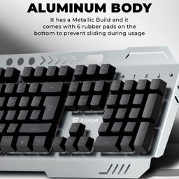 RAEGR RapidGear X70 USB Gaming Keyboard and Mouse Combo | Made of Aluminium Body | 4 Choices of Adjustable DPI, 3 Rainbow Lighting Modes, Instant Media Access, Gaming Mouse for PC/Laptop/Mac-RG10359 image 5