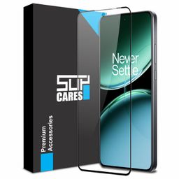 supcares Military-Grade Gorilla Tempered Glass Screen Protector for OnePlus Nord 4 (6.74 Inch) With Installation Kit | Edge to Edge Coverage | Black image 1