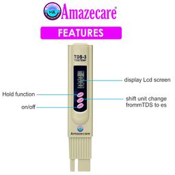 Amazecare Digital TDS-3 Meter, for Water Quality Testing with Carry Case image 2