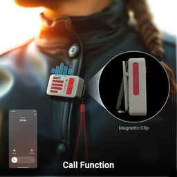 ZEBRONICS Clipper, 4 Watts, Wearable Bluetooth Speaker with Mic, Magnetic Clip-On, Upto 20 Hours Playback, Bluetooth v5.3, Carry Loop, Adventure & Travel Companion, Portable Speaker (Grey + Red) image 5