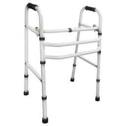 AmbiTech MS Height Adjustable & Double Bar Folding Walker for Adults, Senior Citizens and Patients (Made In India) image 1