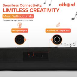 Akkord AKD 61KB 61-Key Octave Electronic Keyboard with adapter- LED Display | Mic |Music Sheet Stand | 255 Rhythms | 255 Timbres | 24 Demos image 4