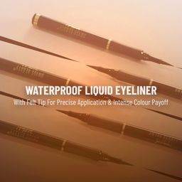 SWISS BEAUTY Waterproof And Long Wearing Bold Felt Tip Pen Glossy Eyeliner | Smudge Proof Eye Makeup | Quick Drying | Black, 1.2Ml image 4