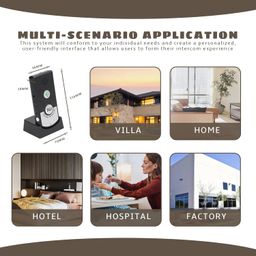 2 Way Voice Intercom, Super Long Range Intercomunicador, Home Security Easy Install, Waterproof Indoor Outdoor Interphone System, Fit for Home Hospital Office, Black image 5