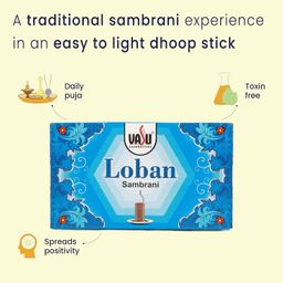 Cycle Pure Vasu Loban Sambrani Dhoop for Pooja (210 pcs) | Dhoop batti Guggal for Puja, Home & Festivals | Loban Dhoop Original with Burner | Pack of 3 (70 Dhoop/Pack + 1 Burner Plate/Pack) image 3