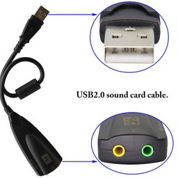 kraijjaretail USB External Stereo Sound Adapter 5hv2 Multi-Function USB 2.0 External 3D Virtual 7.1 Channel Sound Card Adapter with 3.mm Headphone Mic Jack for Mac Win 7 PC Laptop Desktop image 2