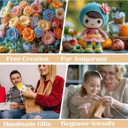 wolly wonders Crochet Kits for Beginners with Crochet Thread, Learn to Crochet Set Included Crochet Hooks Supplies DIY Tools,Crocheting Kit for Adults Kids image 4