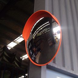 LADWA Parking Safety Convex Mirror With Adjustable Fixing Bracket (Orange, Diameter 24 Inches), Car, inside, 1Pc image 5