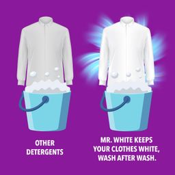 Mr White Liquid Detergent 2L Super Saver Pack | Whiteness Boosters Gives Ultimate Whiteness | No Bleach Formula Keeps Clothes Bright & Safe | Ideal for Front Load, Top Load Machines and Bucket Wash image 3