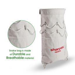 Sharpex Heavy Duty Snake & Reptile Bag with Drawstring and Handle | 80 x 44 cm Large Snake Catching Bag with Sewn Bottom Corners for Safe Transport and Rescue Operations image 3