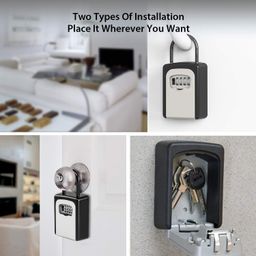 betlex Key Lock Box For House Keys, Realtor's Waterproof Combination Lockbox Portable Resettable Wall Mounted & Hanging Key Safe Lock Box, Multi-color image 3
