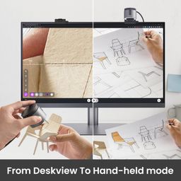 BenQ Ideacam S1 Plus,Webcam with Noise Canceling Microphone & Light,Webcam to Document Cameras & Macro View,USB Web Cam for Computer,Video Streaming,15X Zoom Lens,Privacy Cover-Digital Zoom,Grey image 3