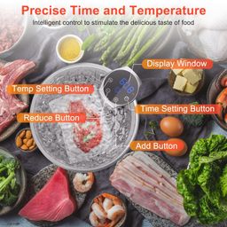 sixfivsevn Sous Vide Machine, Sous Vide Cooker 1100W, Immersion Circulator Precisional Cooker with Touch Control, Accurate Temperature, Fast Heating, Time Control, Ultra-quiet, IPX7 Waterproof image 3