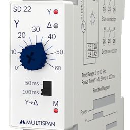 generic Multispan SD-22 Star-Delta Timer Din Rail Display Timer for Industrial Use 230V AC image 1