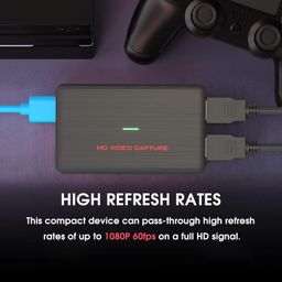 DIGITNOW USB3.0 HDMI Video Capture Card,1080P 60FPS HD Game Recorder Cam Link with HDMI Passthrough Live Streaming Recording Work with Xbox PS5 PS4 Swtich, Red, 3.66*2.16*0.59 in, BR140 image 4