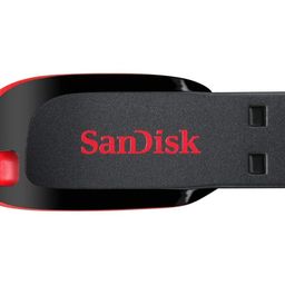 SanDisk Cruzer Blade 128GB, USB 2.0, Flash Drive, Pendrive, Red, 5Y Warranty (SDCZ50-128G-I35) image 1