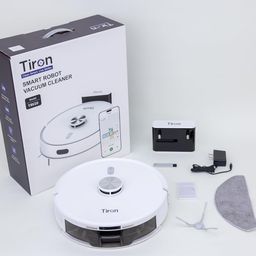 TIRON TRV 20 Robotic Vacuum Cleaner for Home Use Wet and Dry | Dual Action Mop and Vacuum, 5000 Pa Suction, Smart LiDAR Navigation, 2600mAh Battery | Automatic Cleaning Robot with Smart App Control image 3
