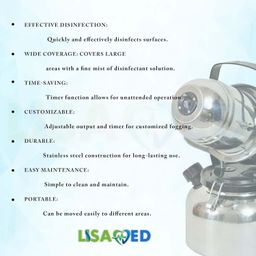 LISAMED Stainless Steel Fogger 5 Litres Capacity with timer | For ICU, OT, Microbiology Lab Fumigation and Sterilization image 5
