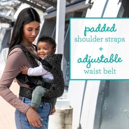 Infantino Flip Advanced 4-in-1 Carrier - Ergonomic, Convertible, face-in and face-Out Front and Back Carry for Newborns and Older Babies 8-32 lbs, Black & Gray Leopard image 5