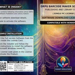 DRPU Barcode Maker Software Publishers and Library Edition ( 1 PC LICENSE ), Software Download License Card, Compatible with Windows image 3