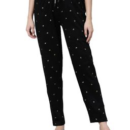 kryptic Women Printed pure cotton elasticated waist band regular fit pyjama image 3