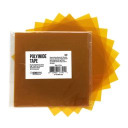 Gizmo Dorks Kapton Tape (Polyimide) for 3D Printers and Printing, 8 x 8 inches, 10 Sheets per Pack image 1