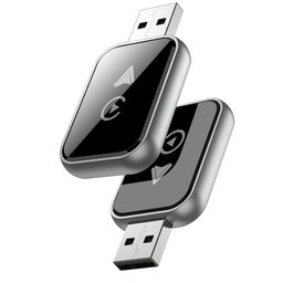 2-in-1 Wireless CarPlay Adapter for iPhone/Android Convert Wired to Wireless Apple CarPlay Adapter, Mini Size with Extension Cable USB & USB-C/Type-C, Stable Control & No Delay, Black image 1
