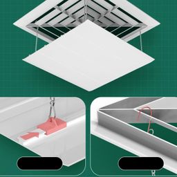 Square Central Air Conditioning Flow Deflector, Outlet Wind Deflector Diverter, Home/Office Ceiling, Prevent Air From Blowing Straight Simple Installation,60cm image 5
